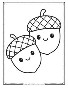 Free Printable Acorn Coloring Pages - Itsy Bitsy Fun