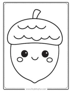 Free Printable Acorn Coloring Pages - Itsy Bitsy Fun