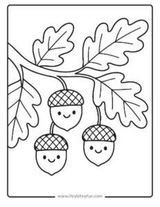Free Printable Acorn Coloring Pages - Itsy Bitsy Fun