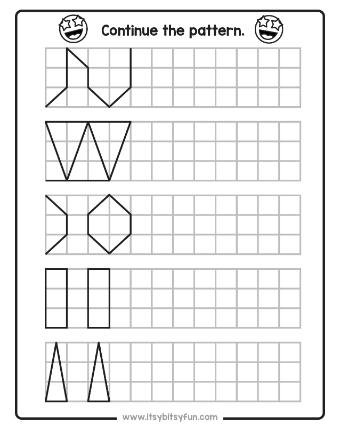 Continue the Pattern Pre-Writing Skills Worksheets-page-004