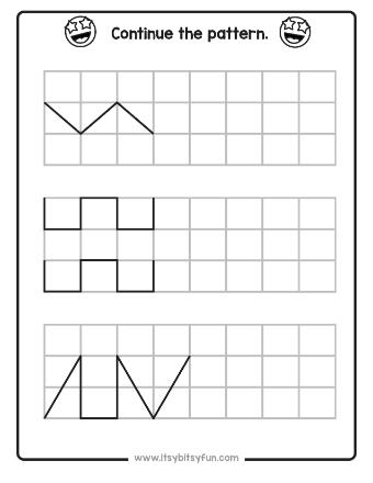 Continue the Pattern Pre-Writing Skills Worksheets-page-007