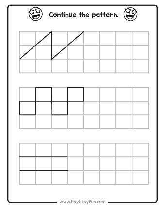 Continue the Pattern Pre-Writing Skills Worksheets-page-008