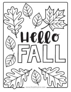 Fall Leaves Coloring Pages - Itsy Bitsy Fun