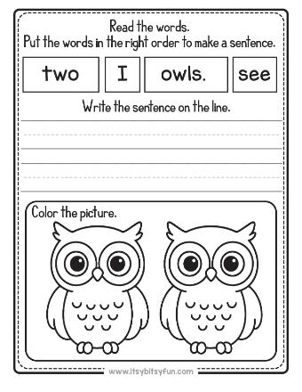 Fall Unscramble the Sentence Kindergarten Writing Worksheets-page-010