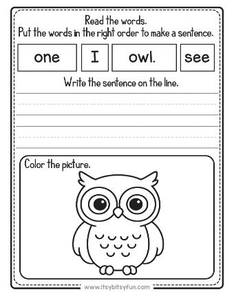 Halloween Unscramble the Sentence Kindergarten Writing Worksheets-page-010