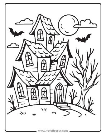 Haunted Mansion Coloring Pages-008