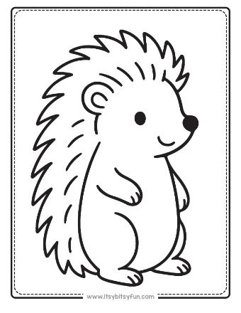 Hedgehog Coloring Pages-006