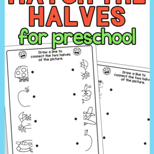 Match the Halves Preschool Worksheets