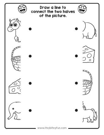 Match the Halves Preschool Worksheets-page-008
