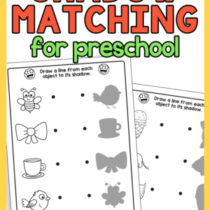 Shadow Matching Preschool Worksheets