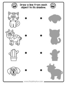 Shadow Matching Preschool Worksheets - Itsy Bitsy Fun