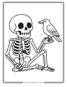 Free Printable Skeleton Coloring Pages - Itsy Bitsy Fun