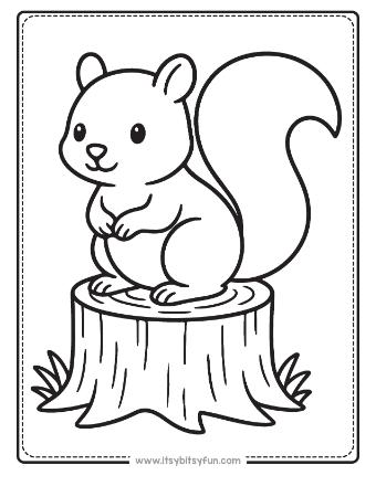 Squirrel Coloring Pages-002