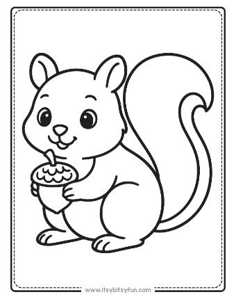 Squirrel Coloring Pages-008