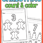Christmas Count and Color Worksheets