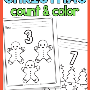 Christmas Count and Color Worksheets