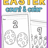 Easter Count and Color Worksheets