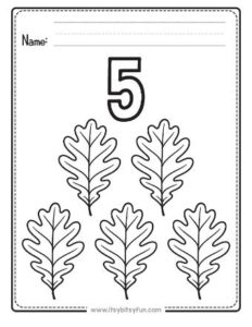 Fall Count and Color Worksheets - Itsy Bitsy Fun