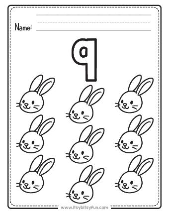Spring Count and Color Worksheets-page-009