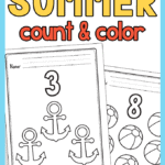 Summer Count and Color Worksheets