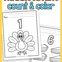 Thanksgiving Count and Color Worksheets