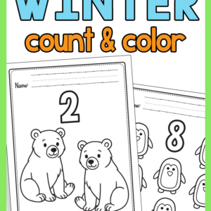 Winter Count and Color Worksheets