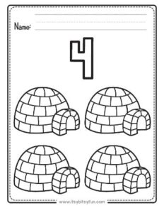 Winter Count and Color Worksheets - Itsy Bitsy Fun