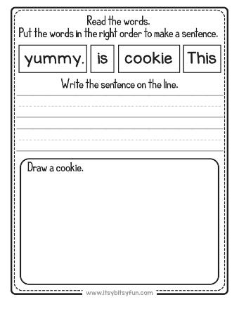 Christmas Unscramble the Sentence Kindergarten Writing Worksheets-page-005