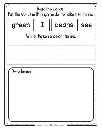 Thanksgiving Unscramble the Sentence Kindergarten Writing Worksheets-page-005
