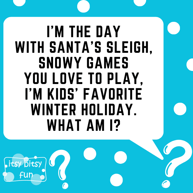 Cute Santa Riddles Christmas Riddles for Kids - Itsy Bitsy Fun