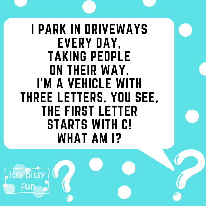 Car Riddles for Kids - Itsy Bitsy Fun
